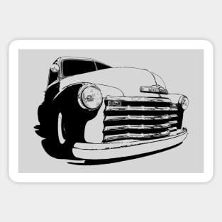 Chevy 3100 Pickup - stylized monochrome Sticker